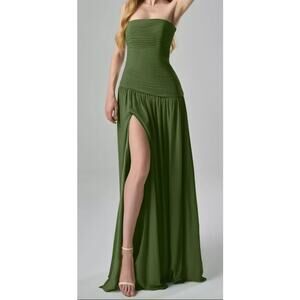 AW BRIDAL SZ 6 S Green Olive Safia formal bridesmaid party maxi dress NEW B92